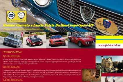 Lancia Fulvia Club in Sicilia sulle orme dei Florio dal 22 al 25 Aprile